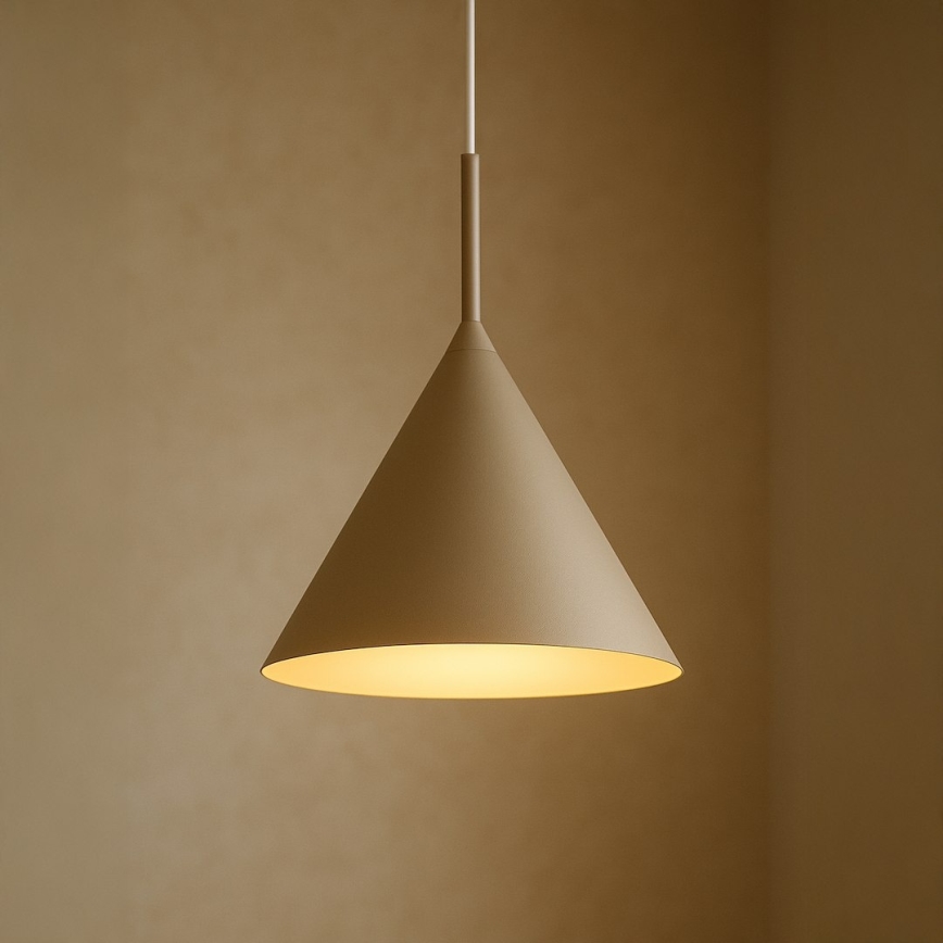 Suspension sur câble CAPITAL 1xGX53/15W/230V diam. 32 cm beige