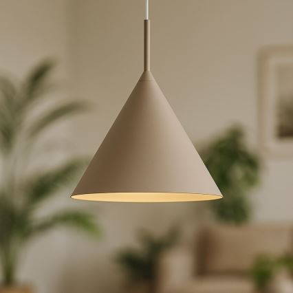 Suspension sur câble CAPITAL 1xGX53/15W/230V diam. 32 cm beige