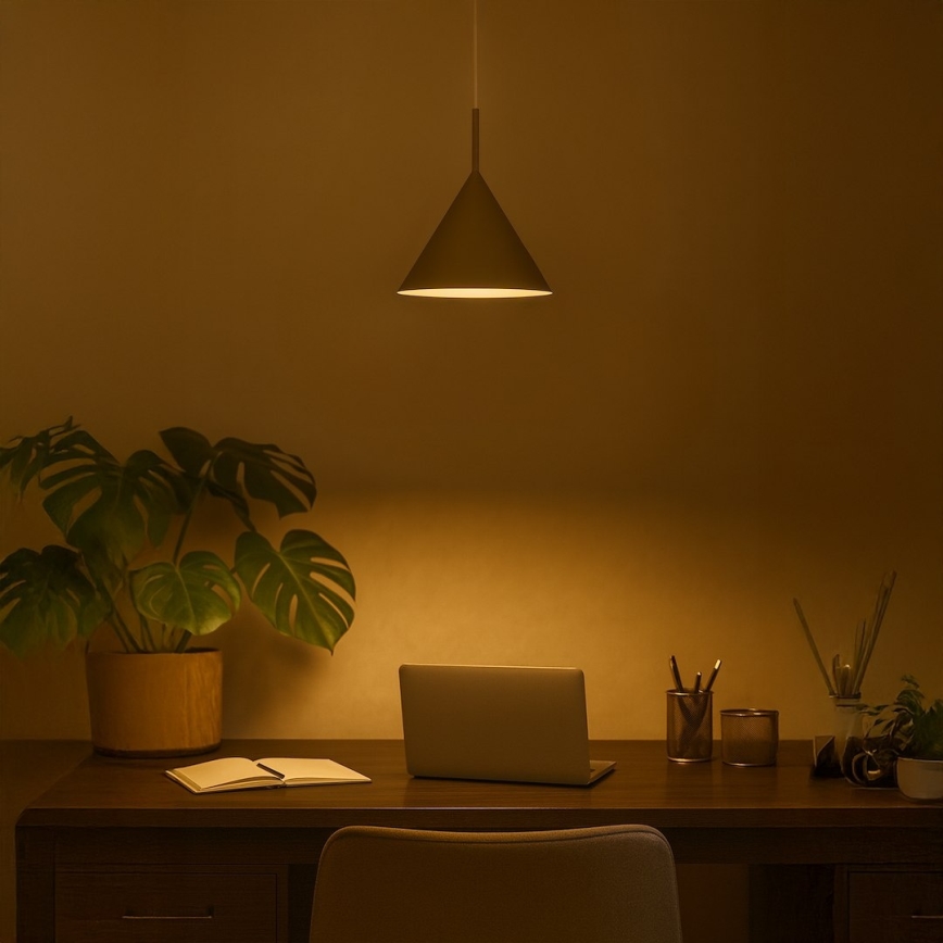 Suspension sur câble CAPITAL 1xGX53/15W/230V diam. 32 cm beige