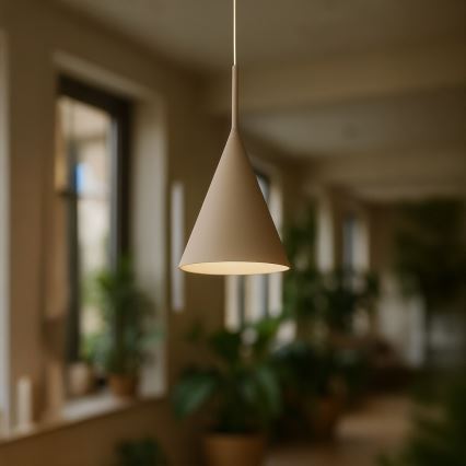 Suspension sur câble CAPITAL 1xGX53/15W/230V Ø 17 cm beige
