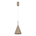 Suspension sur câble CAPITAL 1xGX53/15W/230V Ø 17 cm taupe