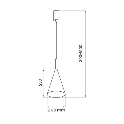 Suspension sur câble CAPITAL 1xGX53/15W/230V Ø 17 cm taupe