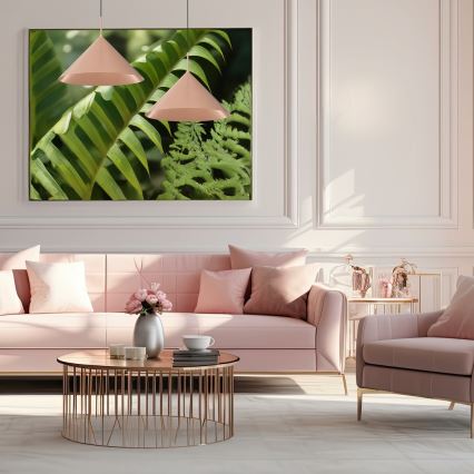 Suspension sur câble CAPITAL 1xGX53/15W/230V Ø 46 cm, finition or rose