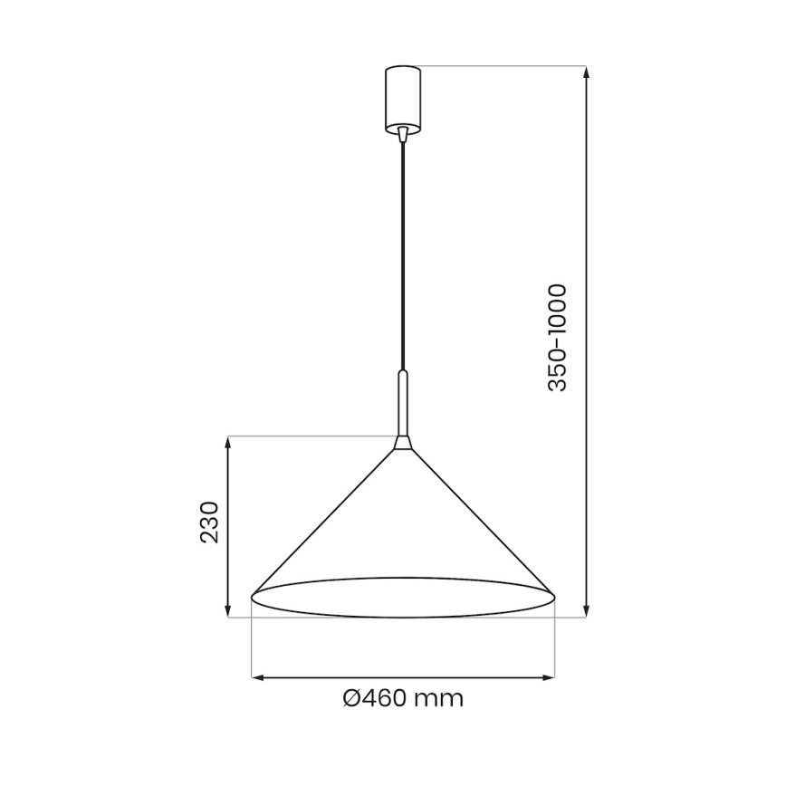Suspension sur câble CAPITAL 1xGX53/15W/230V Ø 46 cm noire
