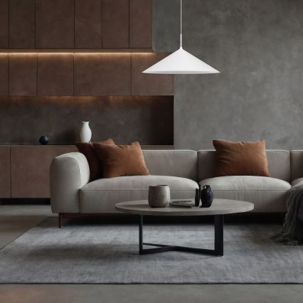 Suspension sur câble CAPITAL 1xGX53/15W/230V Ø 60 cm blanche