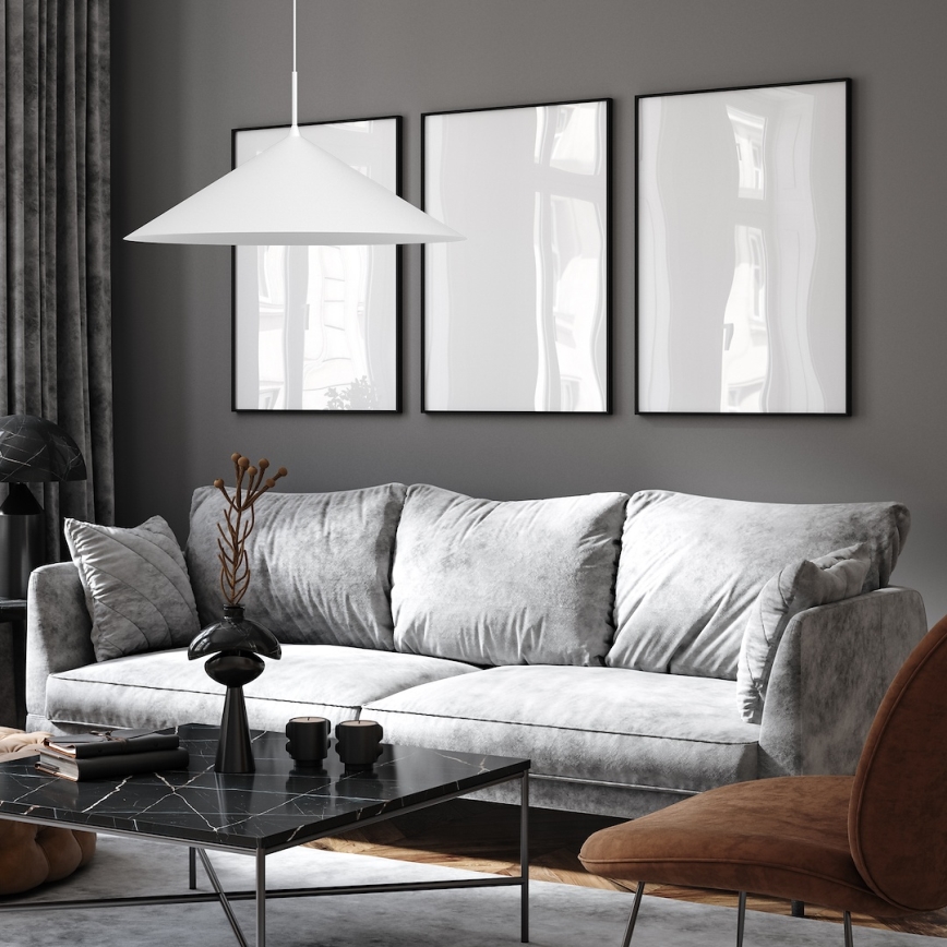 Suspension sur câble CAPITAL 1xGX53/15W/230V Ø 60 cm blanche