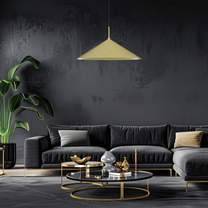 Suspension sur câble CAPITAL 1xGX53/15W/230V Ø 60 cm dorée