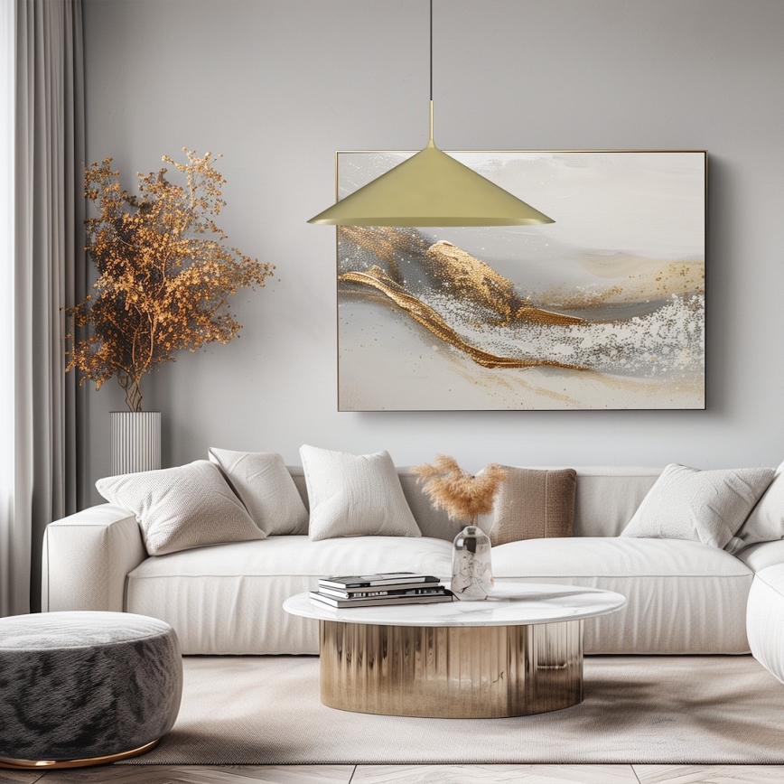 Suspension sur câble CAPITAL 1xGX53/15W/230V Ø 60 cm dorée