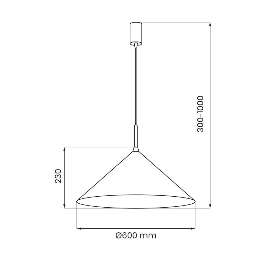 Suspension sur câble CAPITAL 1xGX53/15W/230V, Ø 60 cm, noire