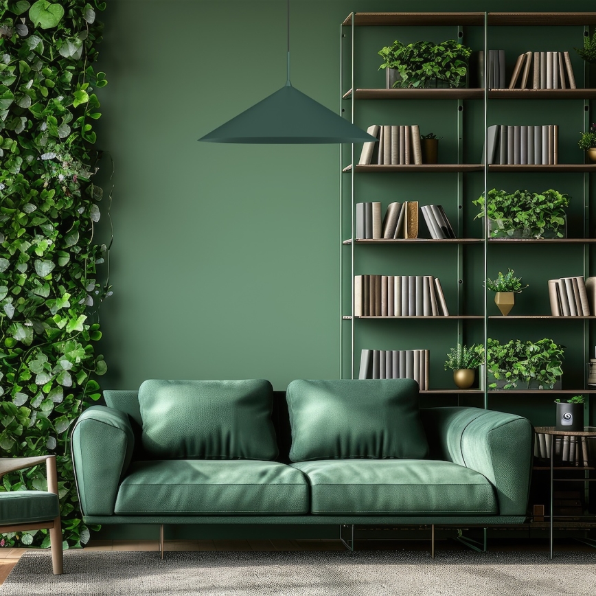 Suspension sur câble CAPITAL 1xGX53/15W/230V Ø 60 cm vert