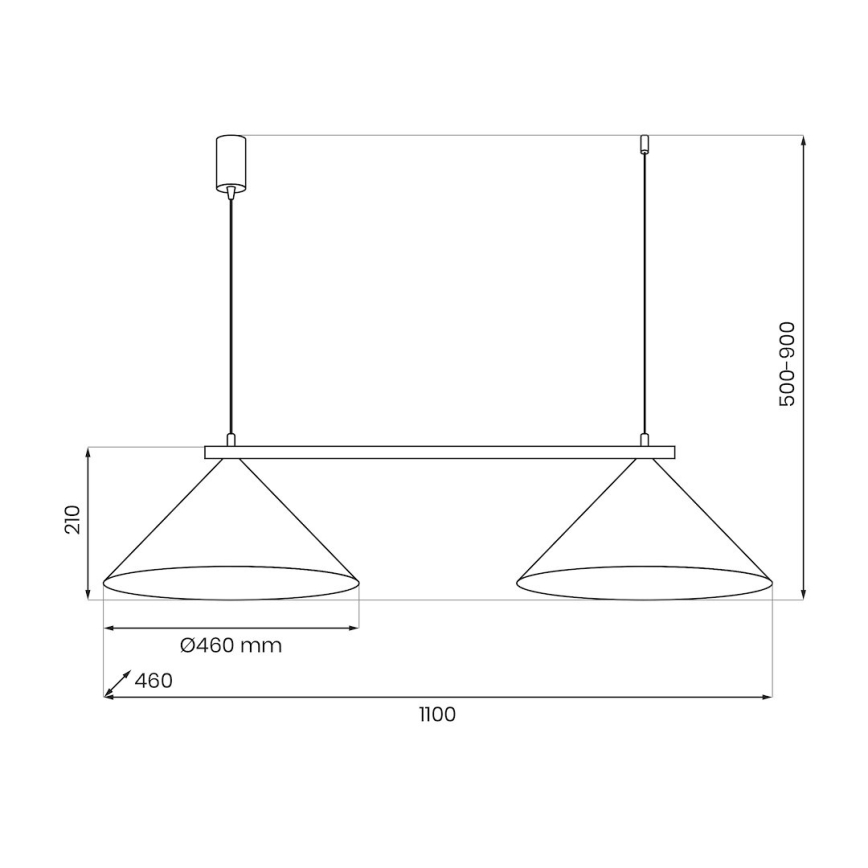 Suspension sur câble CAPITAL 2xGX53/15W/230V beige