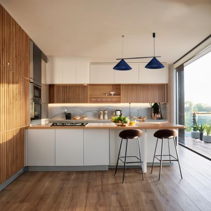 Suspension sur câble CAPITAL 2xGX53/15W/230V bleu