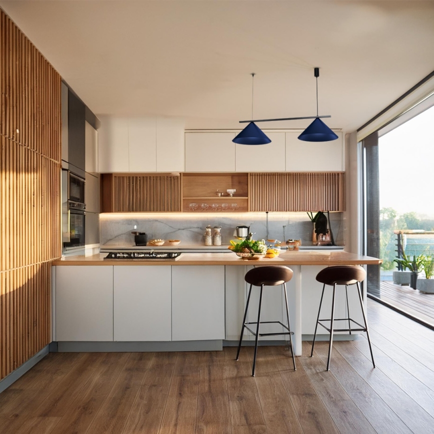 Suspension sur câble CAPITAL 2xGX53/15W/230V bleu