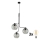 Suspension sur câble CESAR 3xE27/15W/230V noir/gris fumé