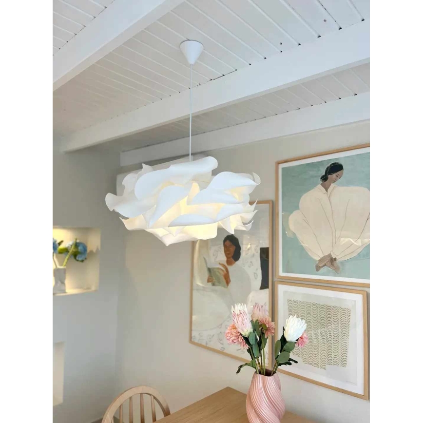 Suspension sur câble CLOUDY 1xE27/40W/230V blanche