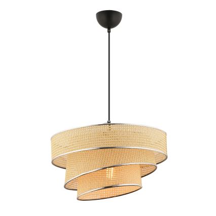 Suspension sur câble COUPER 1xE27/60W/230V beige/chrome brillant