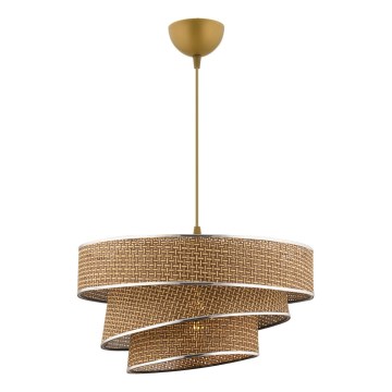 Suspension sur câble COUPER 1xE27/60W/230V marron/chrome brillant