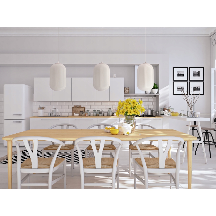 Suspension sur câble CRESTO 1xE27/40W/230V blanche