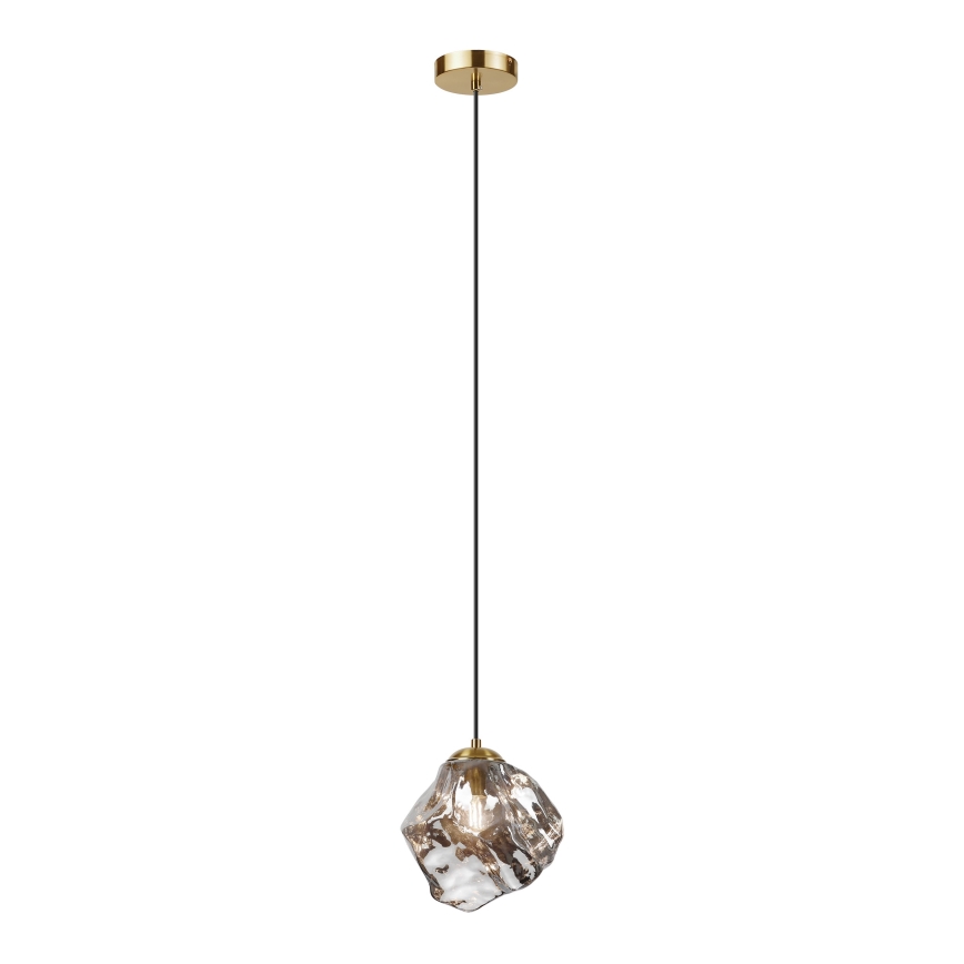 Suspension sur câble CRISTAL 1xE14/15W/230V laiton/noir fumé