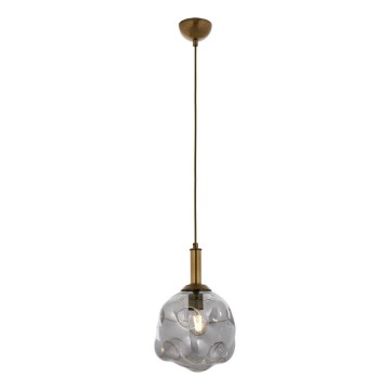 Suspension sur câble CRUMPLED 1xE27/40W/230V bronze/fumé