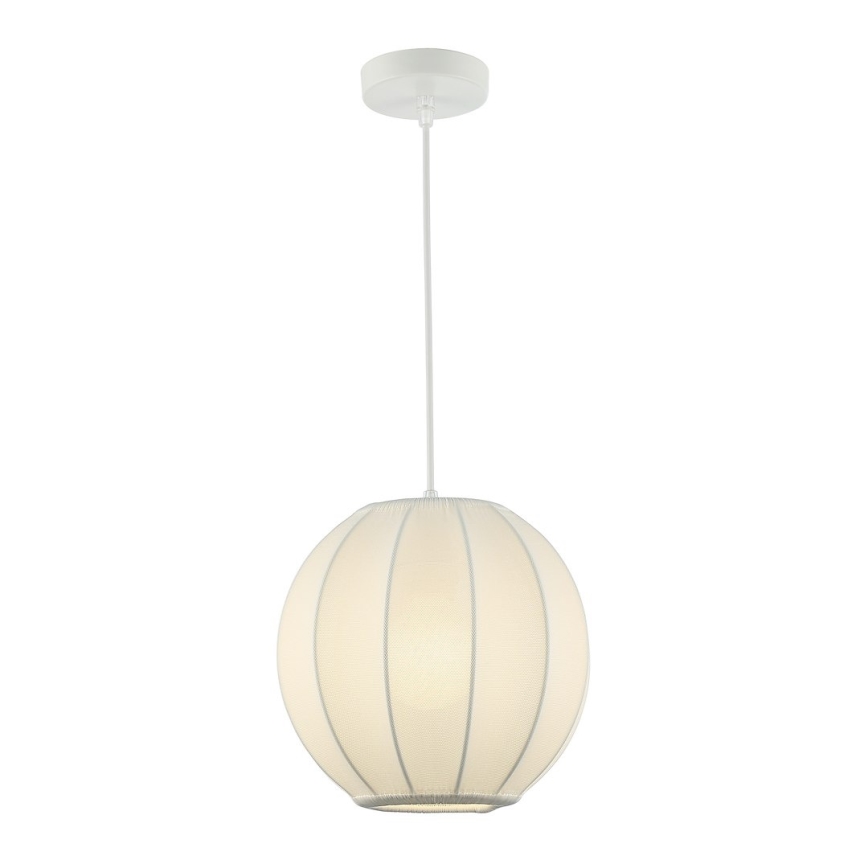 Suspension sur câble DANA 1xE27/15W/230V Ø 25 cm blanche