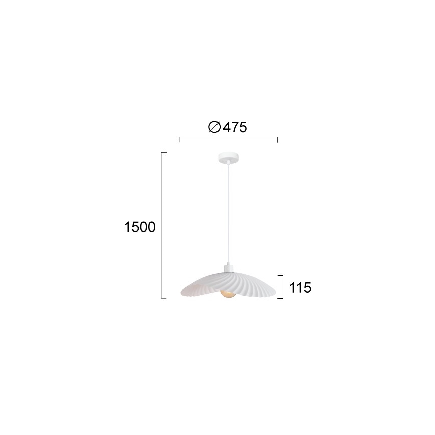 Suspension sur câble DANCE 1xE27/40W/230V blanche