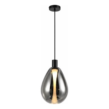 Suspension sur câble DENSO 1xG9/5W/230V Ø 20 cm chrome noir