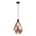 Suspension sur câble DENSO 1xG9/5W/230V Ø 20 cm cuivré/noir