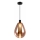 Suspension sur câble DENSO 1xGU10/10W/230V Ø 30 cm cuivrée/noire