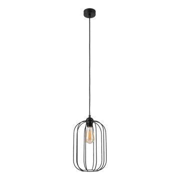 Suspension sur câble DESTELLO 1xE27/15W/230V, diam. 21 cm, noire
