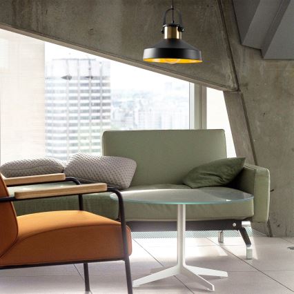 Suspension sur câble DODO 1xE27/40W/230V noire/bronze