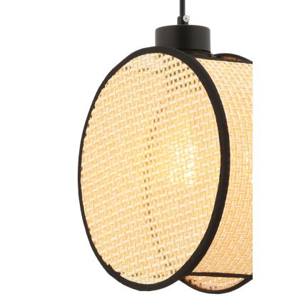 Suspension sur câble DRUM 1x E27/60W/230V beige/noir