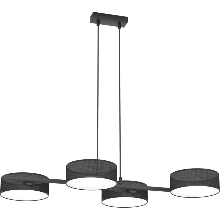 Suspension sur câble DRUMZ 4xE14/10W/230V noire