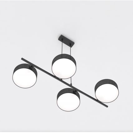 Suspension sur câble DRUMZ 4xE14/10W/230V noire