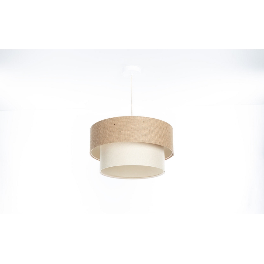 Suspension sur câble DUO 1xE27/60W/230V Ø 40 cm beige/crème