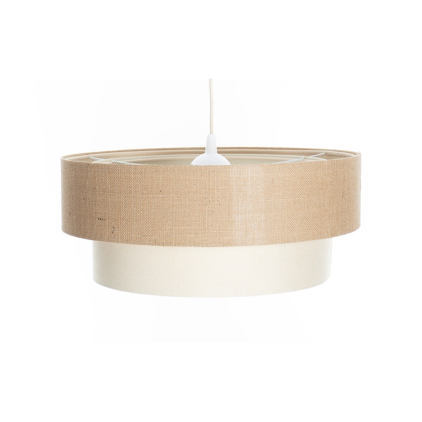 Suspension sur câble DUO 1xE27/60W/230V Ø 50 cm beige/crème