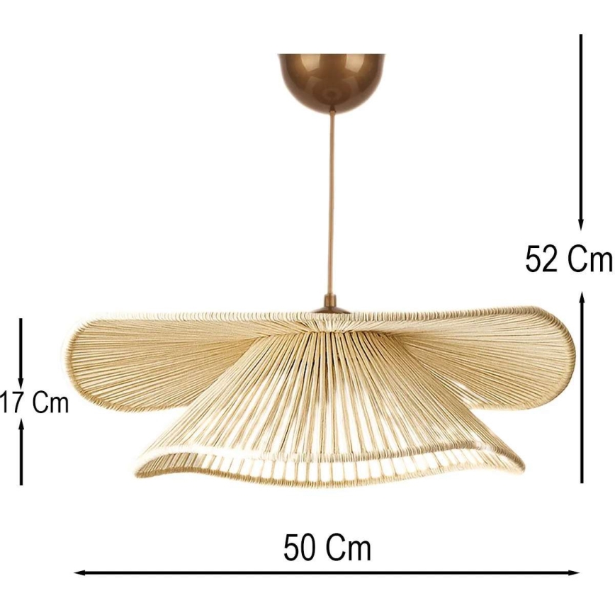 Suspension sur câble DUVELA 1xE27/40W/230V beige