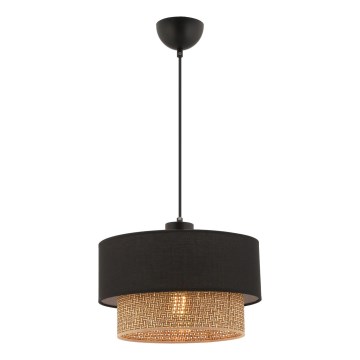 Suspension sur câble ECHO 1xE27/60W/230V noir/marron