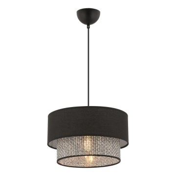 Suspension sur câble ECHO 1xE27/60W/230V noire/grise