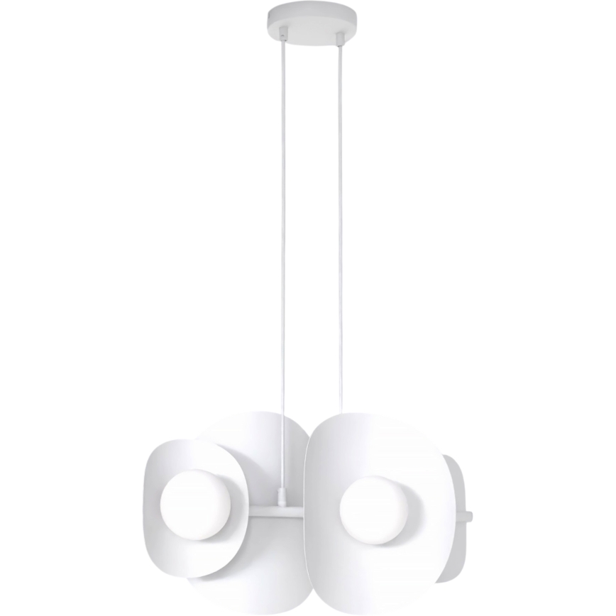 Suspension sur câble ELEMENTI 4xG9/8W/230V blanche