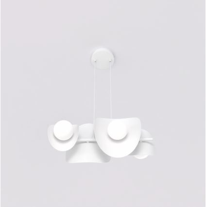 Suspension sur câble ELEMENTI 4xG9/8W/230V blanche