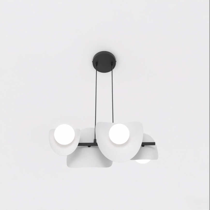 Suspension sur câble ELEMENTI 4xG9/8W/230V grise