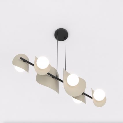 Suspension sur câble ELEMENTI 6xG9/8W/230V beige