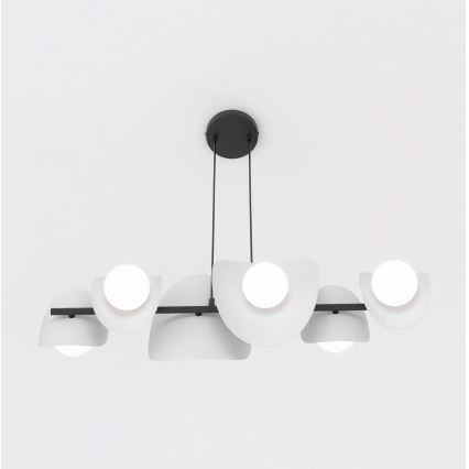 Suspension sur câble ELEMENTI 6xG9/8W/230V grise