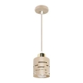 Suspension sur câble ELEN 1xE27/35W/230V beige/doré