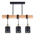 Suspension sur câble ELEN 3xE27/35W/230V noir/doré/marron