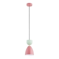 Suspension sur câble ENTORI 1xE27/15W/230V rose/menthe