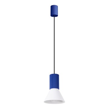 Suspension sur câble ESTRIA 1xE14/10W/230V Ø 14 cm bleue