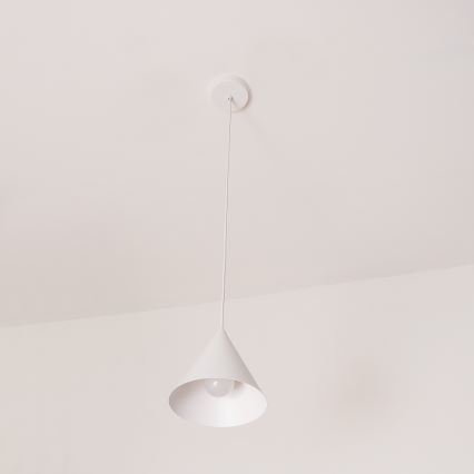 Suspension sur câble ETNA II 1xE27/15W/230V diam. 18,5 cm blanche