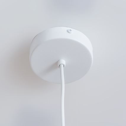 Suspension sur câble ETNA II 1xE27/15W/230V diam. 18,5 cm blanche
